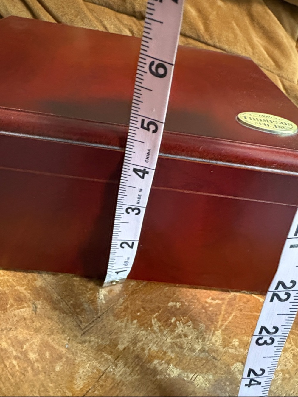 Thompson & CO 1915 Wood cigar  Box - Deep cherry - Picture 6 of 7